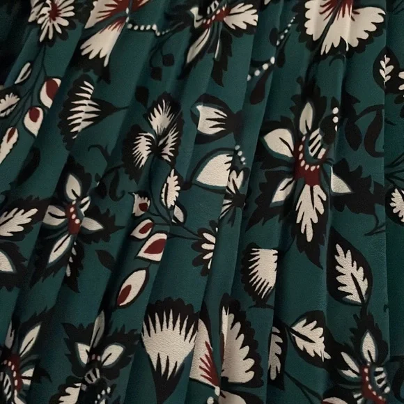 Express Floral Pleated Midi Skirt XS - Picture 2 of 4